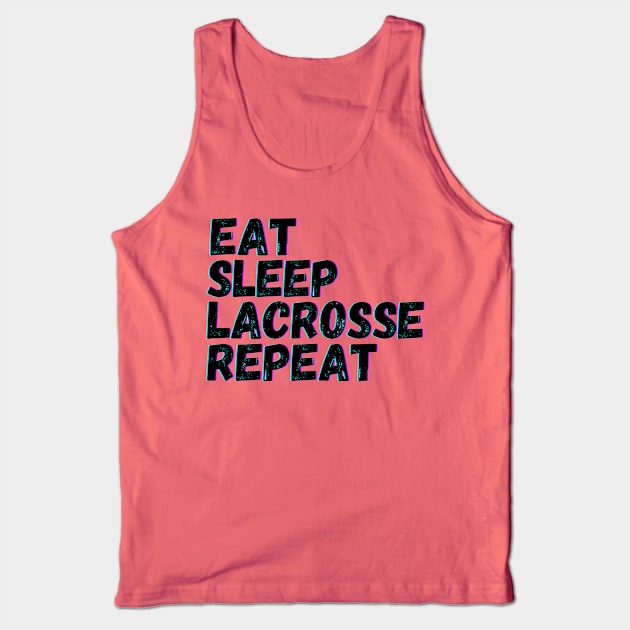 Eat Sleep Lacrosse Repeat Tank Top by blueduckstuff